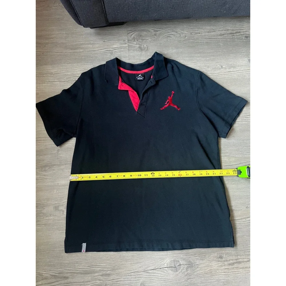 Air Jordan Men's Short Sleeve Polo Black Size XL